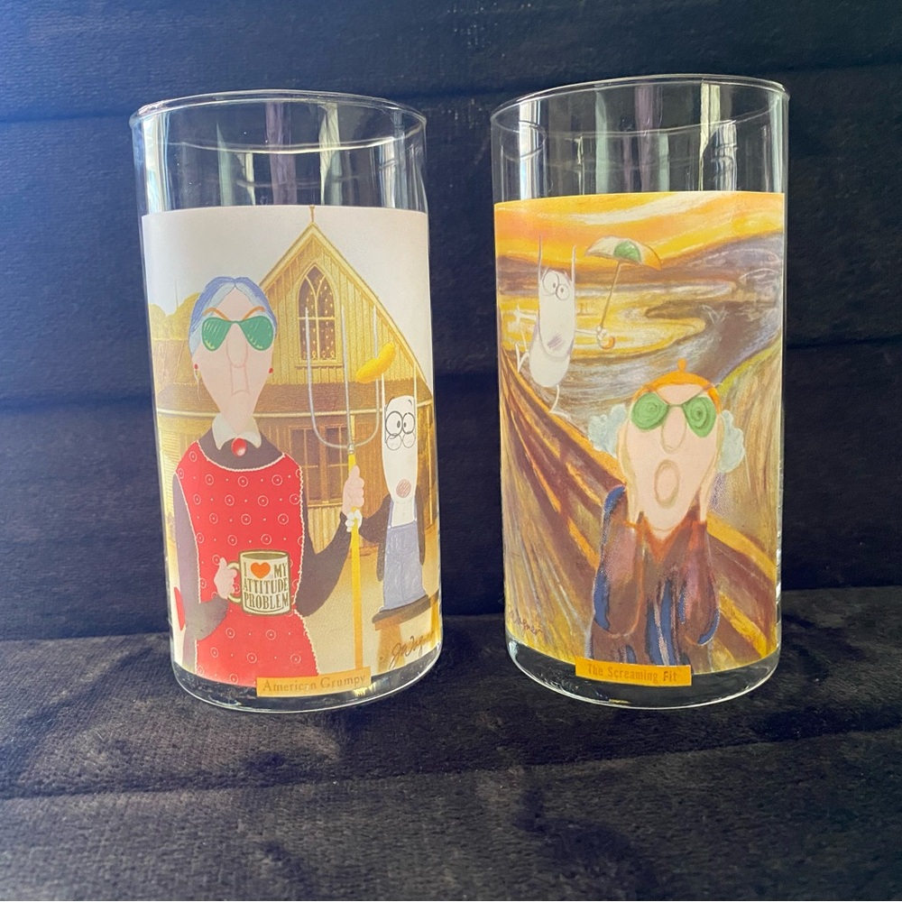 Vintage Maxine glass cups